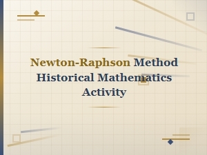 The Origins of the Newton-Raphson Method